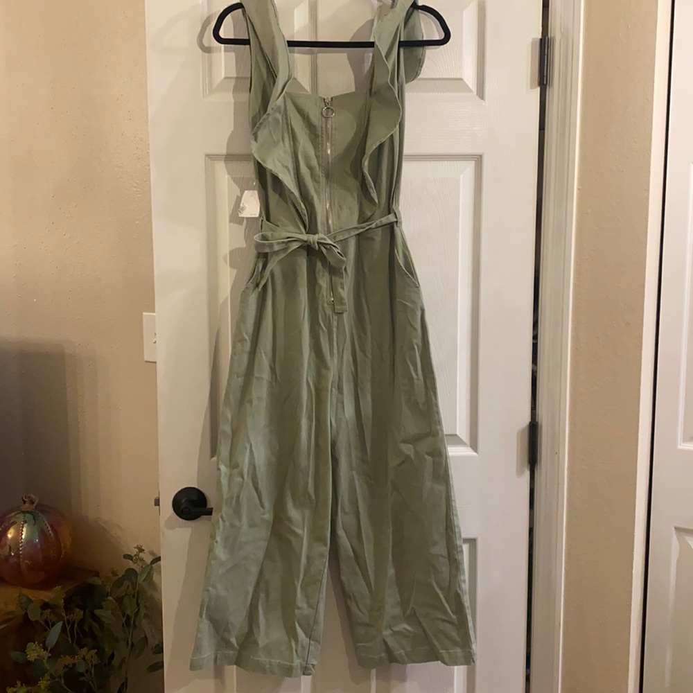 Wide leg jumpsuit in sage green